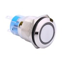 12V МЕТАЛИЧЕСКИЙ ВЫКЛЮЧАТЕЛЬ WCISKANY АВТО POWER АНГЕЛ EYE ГОЛУБАЯ ДИОДА СВЕТОДИОДНЫЕ 19MM  фото 4