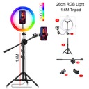 26CM RGB светодиодный кольцевой светильник для видеосъемки