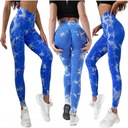 LEGGINSY SPORTOWE PUSH UP NA SIŁOWNIE NIEBIESKIE L