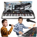 DUŻY KEYBOARD ORGANY PIANINO PODŚWIETLANE KLAWISZE LED TRYB LEKCJI+MIKROFON