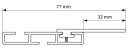 АЛЮМИНИЕВАЯ ПОТОЛОЧНАЯ ШИНА SLIM SINGLE CURTAIN ROD ALU 250 CM AND TRACK
