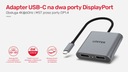 Adapter USB-C -> 2x DisplayPort 1.4 8K@60Hz Unitek V1404A EAN (GTIN) 4894160044921