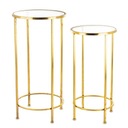 НАБОР ИЗ 2-х ГЛАМУРНЫХ МЕТАЛЛИЧЕСКИХ СТОЛИКОВ