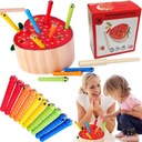 ДЕРЕВЯННАЯ МАГНИТНАЯ ИГРА ДЛЯ ДЕТЕЙ «Поймай червяка. Потяни червяка».