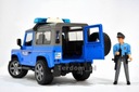 Bruder 02588 Polícia Land Rover Defender s prívesom pre koňa + FIGÚRKY Hrdina iný