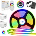 СВЕТОДИОДНАЯ ЛЕНТА RGB COB, ЦВЕТНОЙ НАБОР С ПУЛЬТОМ ДИСТАНЦИОННОГО УПРАВЛЕНИЯ И БЛОКОМ ПИТАНИЯ 1М