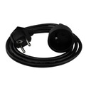 PRZEDŁUŻACZ CZARNY POJEDYNCZY 1,5M WTYK - GNIAZDO 230V IP65 Z UZIEMIENIEM