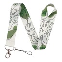 Простой держатель учетных данных с зеленым листом, ремешки для ключа, удостоверения личности, телефона в тренажерном зале