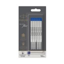 Стержни для ручек Parker QUINKflow Intensiv Blue Ink, 10 шт.