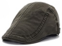 Мужская плоская кепка цвета хаки, повседневная шляпа, 100% хлопок.