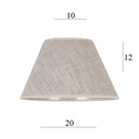 Абажур для конуса лампы 7S лен 10/20 высота 12