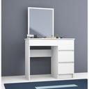 Kozmetický toaletný stolík 90cm biely pravý T-6/SL 50x60 AKD Výška nábytku 77 cm