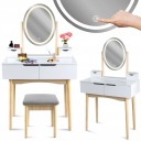 Туалетный столик для скандинавской косметики со светодиодным зеркалом