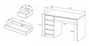 Белый туалетный столик с ящиками/письменный стол 120 х 55 AdaP