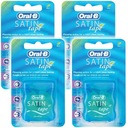 4x ZUBNÁ NIŽA ORAL-B SATIN FLOSS MINT MätOVÁ 25m