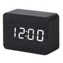 ЧАСЫ ДЕРЕВЯННЫЕ LED Будильник Электронные Цифровые Настоящие - ТЕРМОМЕТР + ДАТА