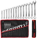 КЛЮЧИ РОЖКОВЫЕ 8-24, НАБОР СТАЛИ, 14 ЭЛЕМЕНТОВ, КРЫШКА