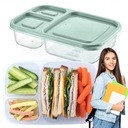 POJEMNIK DZIELONY NA 3 ŚNIADANIÓWKA DZIELONA LUNCHBOX NA ŻYWNOŚĆ OBIAD