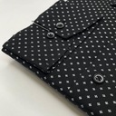 Elegantná vizitková čierna PREMIUM pánska košeľa s lycrou REGULAR-FIT Veľkosť L
