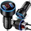 АВТОМОБИЛЬНОЕ ЗАРЯДНОЕ УСТРОЙСТВО 2XUSB С ЖК-ВОЛЬТМЕТРОМ