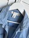 H&M__Modna jeansowa koszula midi__S/L Zapięcie guziki