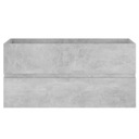 vidaXL Skrinka pod umývadlo, sivá betónová, 90x38,5x45 cm, doska Šírka nábytku 90 cm