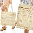 СОЛОМНАЯ СУМКА STRAW BASKET BOHO BASKET светло-бежевый