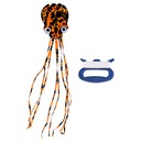 Огромный красочный воздушный змей с 30-метровой линией для полета.