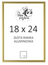 ЗОЛОТАЯ АЛЮМИНИЕВАЯ РАМА 18x24 ПОСТЕР 24x18 ПАЗЛ