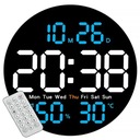 Электронные светодиодные настенные часы с дистанционным управлением ТЕМПЕРАТУРА ВЛАЖНОСТЬ ДАТА БУДИЛЬНИК