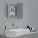 vidaXL Kúpeľňová skrinka so zrkadlom a LED, sivá betónová, 40x12x45 cm Výška nábytku 45 cm