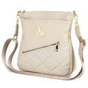 СУМКА НА РЕМЕНЬ LAURA BIAGGI A5 БЕЖЕВАЯ С РЕМЕНЕМ С ЛОГОТИПОМ