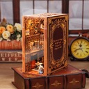 Miniatúrny domček Book Nook Klimatické kníhkupectvo Cute Bee 3D kniha Materiál drevo