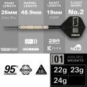 Дротики, Наконечники Стріл, Пір'я Target Дарти 22G 95K