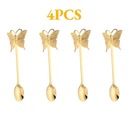 4 шт., новая чайная ложка и вилка «Бабочка», креативная барная посуда из нержавеющей стали