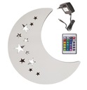 LAMPKA KSIĘŻYC z gwiazdkami nocna LED SIECIOWE KOLORY pilot taśma led