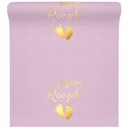 Bieżnik Różowy złoty napis Mam Roczek Stópki 1 Urodziny Obrus