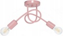 Lampa Dziecięca Różowa Pastelowa Sufitowa Róż Dla Dzieci Plafon Loft Led