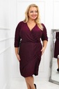 Śliwkowa Elegancka Sukienka PLUS SIZE wieczorowa mieniąca się r. 3XL/4XL Kolekcja plus size