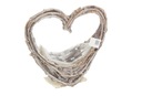 КОРЗИНКА В ФОРМЕ СЕРДЦА, ПАЛОЧКА, КРЫШКА, 33 СМ