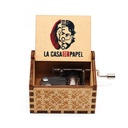 DREWNIANA POZYTYWKA NA KORBKĘ DOM Z PAPIERU