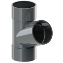 КРОП ТРОЙНИК ТРУБЫ ПВХ fi 90 ral 7016 ГРАФИТ