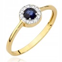 ЗОЛОТОЕ КОЛЬЦО пр. 585 с сапфиром и бриллиантами