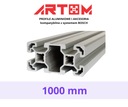 Алюминиевый строительный профиль 40х80 1000мм