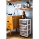 CITY TOWER модульный шкаф с 3 ящиками на колесиках, ЧЕРНЫЙ