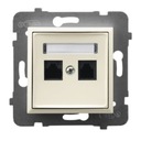 МОДУЛЬ ECRU БЕЗ РАМКИ ИНТЕРНЕТ-РОЗЕТКА 2x