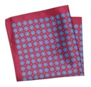 Мужской нагрудный платок с цветочным принтом красного и синего цвета — Alties