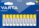 10 щелочных батареек VARTA ENERGY AA (R6) В БЛИСТЕРЕ