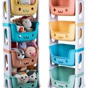 ЦВЕТНЫЙ ШКАФ ПОЛКА НА КОЛЕСАХ ПОЛКИ ДЛЯ ИГРУШЕК