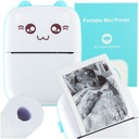 Мини-термопринтер для фотографий этикеток + USB-кабель Blue Cat